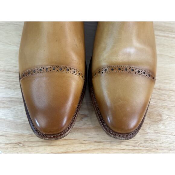 Taft Goodyear Welt Leather Tan Brown Chelsea Oxford boots Men Size 42 US 9 main image 10